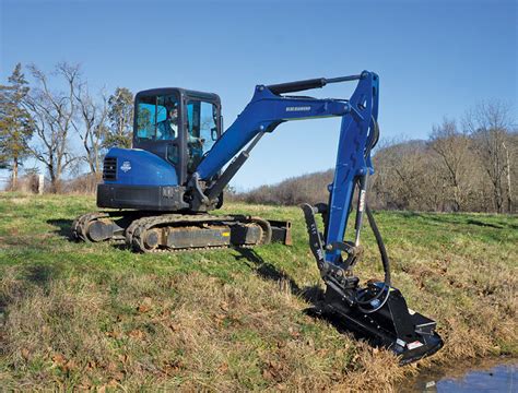 blue diamond mini excavator brush cutter|clearing brush with mini excavator.